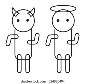 Angel and Devil icons