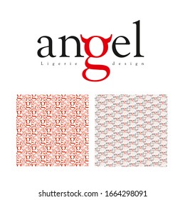 Angel or Devil original logotype with G symbol and two beautiful patterns ready to use