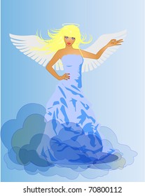 Angel and Devil retro woman