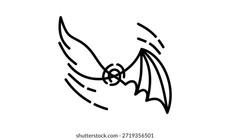 símbolo do anjo e do diabo, silhueta isolada preta