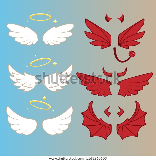 天使と悪魔の翼 のベクター画像素材 ロイヤリティフリー