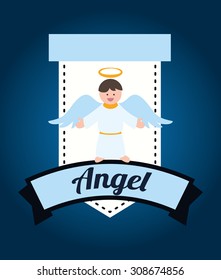 Angel digital design, vector illustration 10 eps graphic