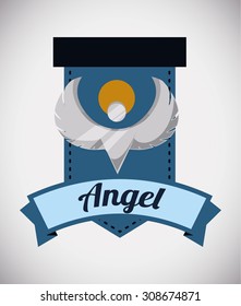 Angel digital design, vector illustration 10 eps graphic