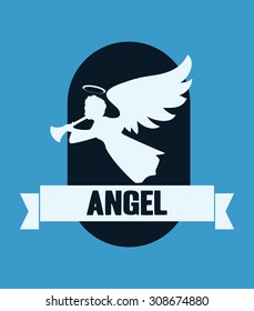 Angel digital design, vector illustration 10 eps graphic