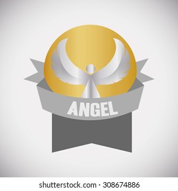 Angel digital design, vector illustration 10 eps graphic