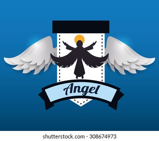 Angel digital design, vector illustration 10 eps graphic