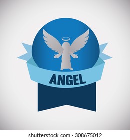 Angel digital design, vector illustration 10 eps graphic