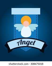 Angel digital design, vector illustration 10 eps graphic