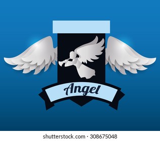 Angel digital design, vector illustration 10 eps graphic