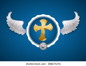 Angel digital design, vector illustration 10 eps graphic