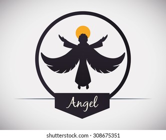 Angel digital design, vector illustration 10 eps graphic