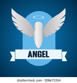 Angel digital design, vector illustration 10 eps graphic