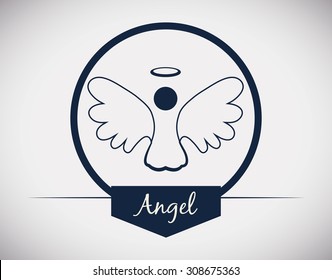 Angel digital design, vector illustration 10 eps graphic