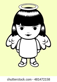 Angel doll. Vector illustration