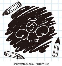 angel doodle drawing
