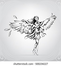 Angel Eagle Wings Stock Vector (Royalty Free) 500234227 | Shutterstock