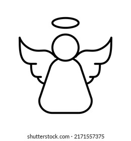 angel editable stroke icon, Smart stroke icon