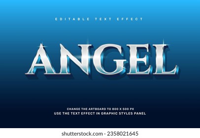 Plantilla de efecto de texto modificable de ángel
