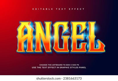 Angel editable text effect template