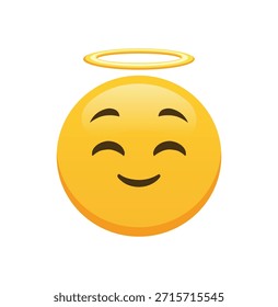 Vector plano Angel Emoji Face