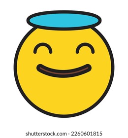 Angel Emoji  Flat vector icon which can easily modify or edit 
