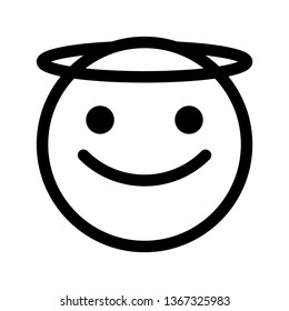 angel emoji icon vector