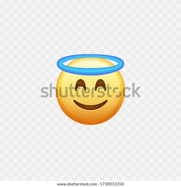 Angel Emoji Smiling Face Vector Stock Vector (Royalty Free) 1730033350