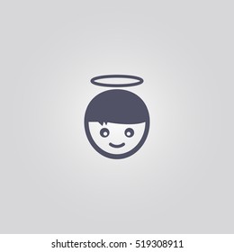 Angel emoticon icon