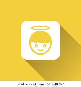Angel emoticon icon