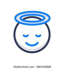 angel face emoji flat icon