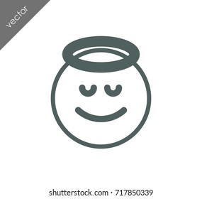 angel face emoticon icon