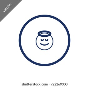 angel face emoticon icon