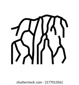 angel falls line icon vector. angel falls sign. isolated contour symbol black illustration