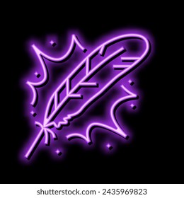 angel feather soft fluffy neon light sign vector. angel feather soft fluffy illustration