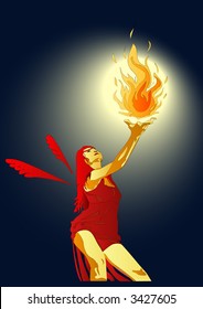 Angel With Fireball