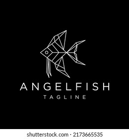 Angel Fish Geometric Logo Icon Design