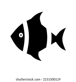 Angel Fish Icon Vector On White Background