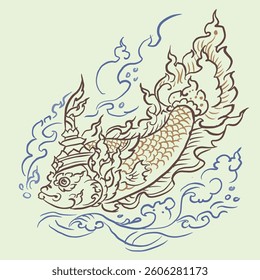 Angel fish imagination vector for illustration, card, decoration