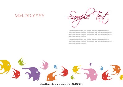 Angel Fish Invitation Template