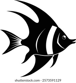 Angel fish isolated vector illustration