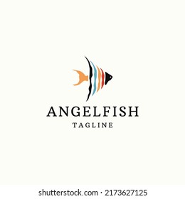 Angel Fish Logo Icon Design Template Flat Vector Illustration