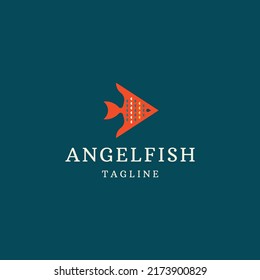 Angel Fish Logo Icon Design Template Flat Vector Illustration