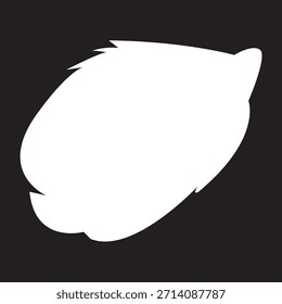 Vector de silueta negativa de pez ángel
