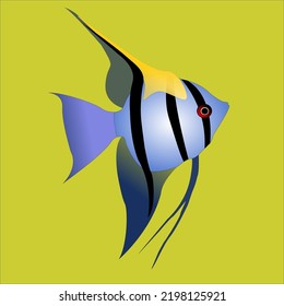 Angel Fish Vektor For Banner Or Icon.