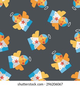 angel flat icon, eps10 seamless pattern background