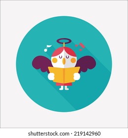 angel flat icon with long shadow, eps10