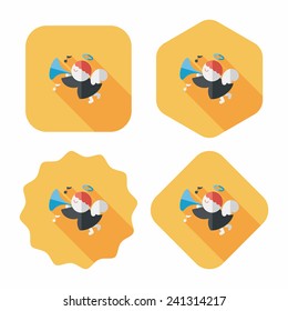 angel flat icon with long shadow, eps10