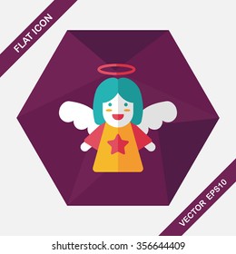 angel flat icon with long shadow, eps10