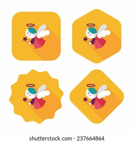angel flat icon with long shadow,eps 10