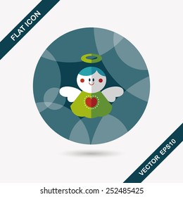 angel flat icon with long shadow,eps 10